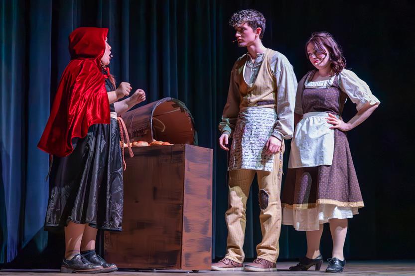 Students perform onstage